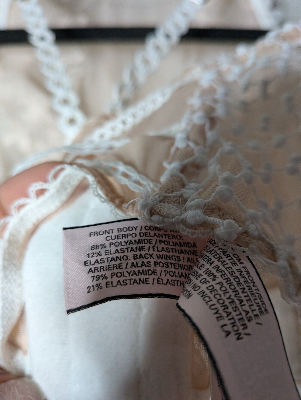 New Victoria's Secret Dream Angels Tan High Neck Embroidered Floral Bra 34C NWT - Picture 7 of 7